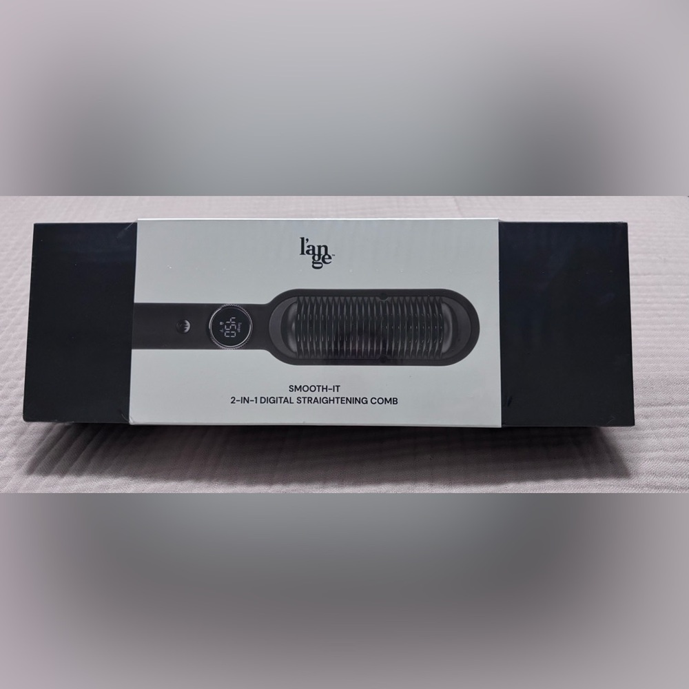 Lange Smooth-It 2-in-1 Digital Straightening Comb - Black